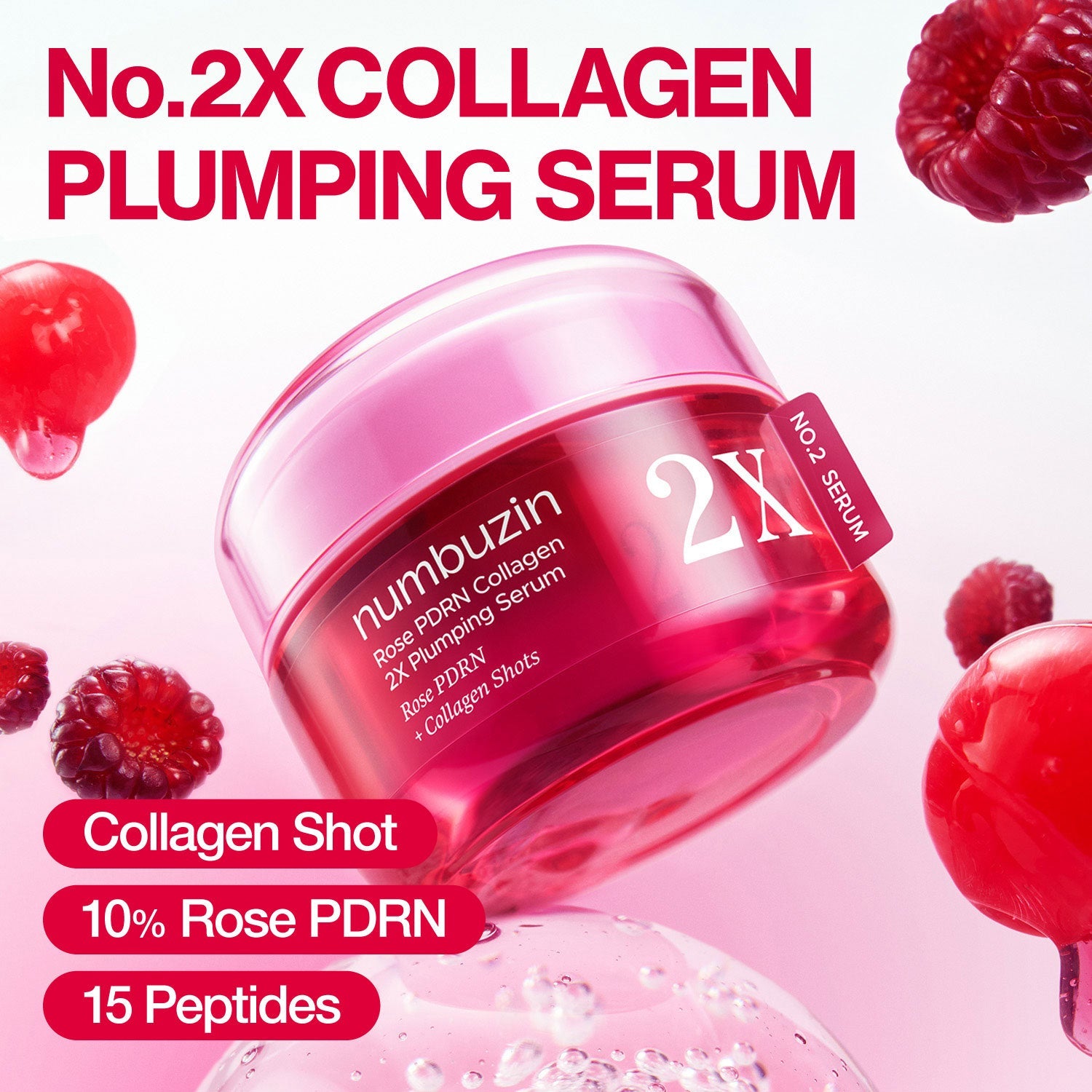 numbuzin Rose PDRN serum angle