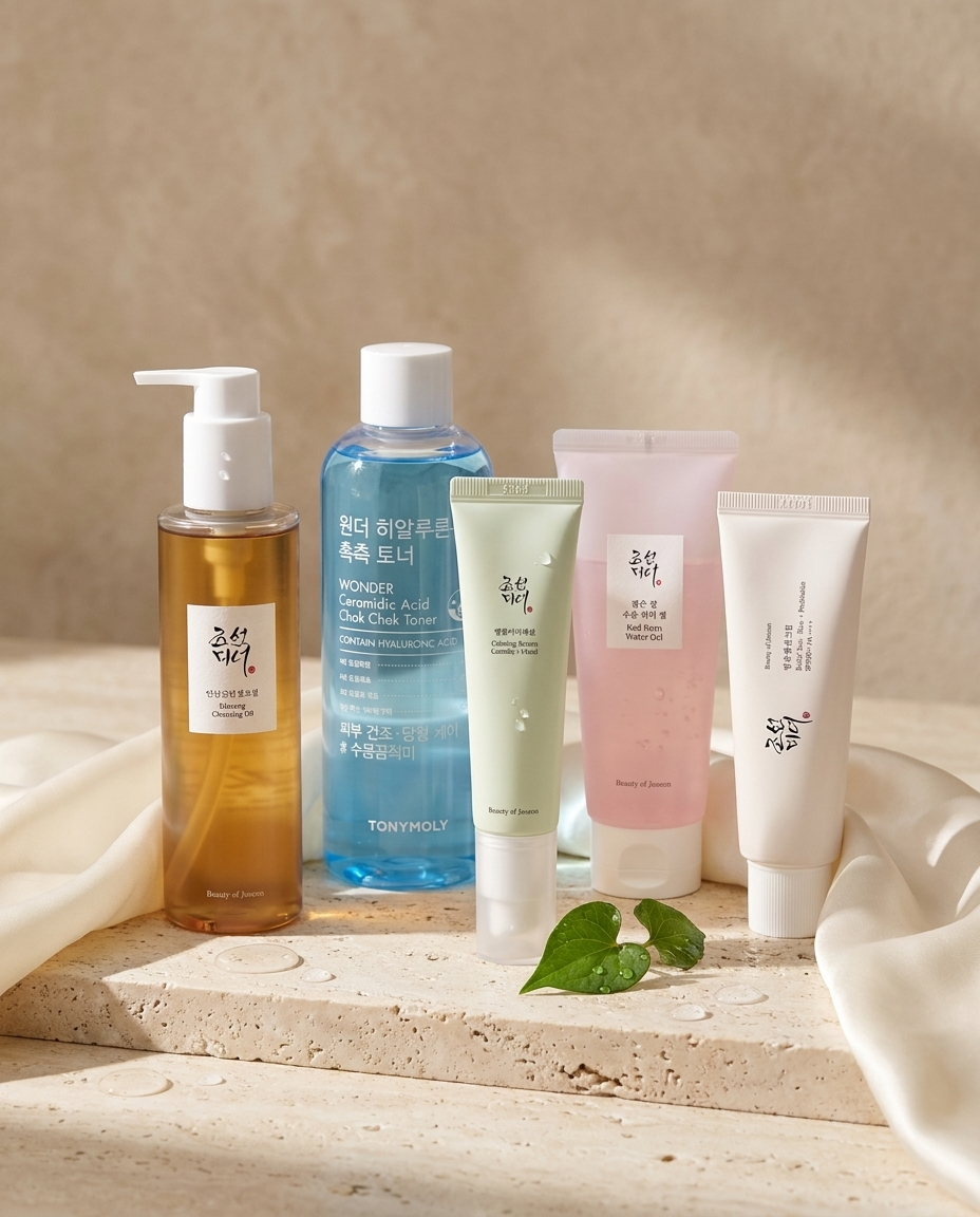 Glow & Brighten Set — all products together